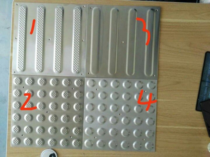 stainless steel tactile tile stamping